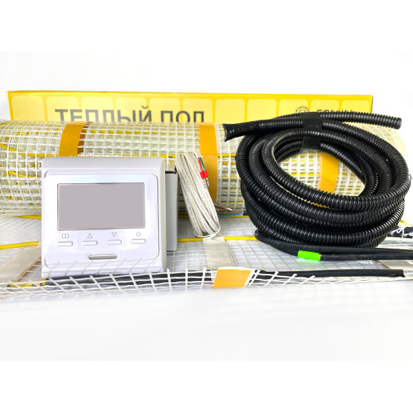 Комплект нагрівальний мат In-Therm + програмований регулятор для теплої підлоги без стяжки